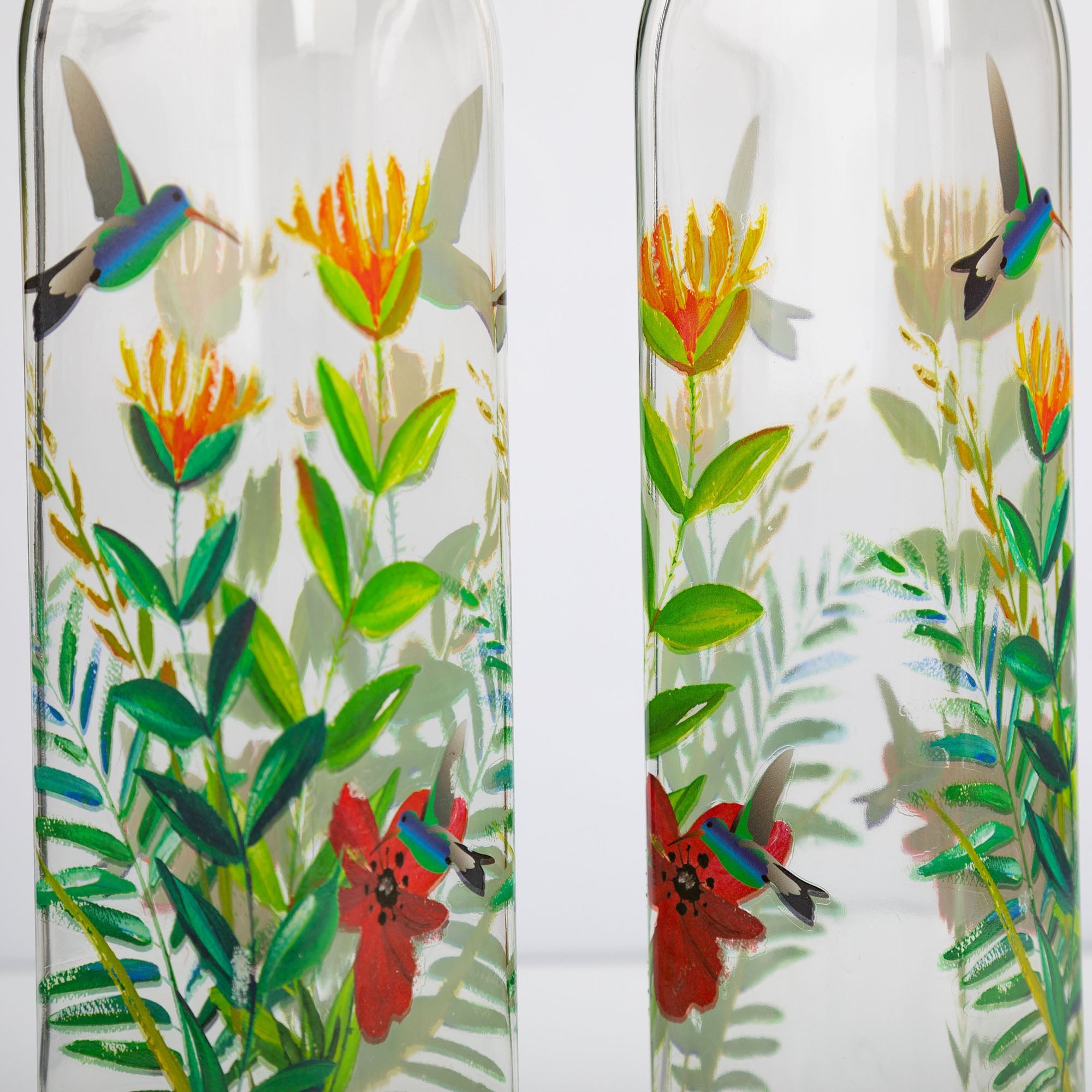 Floral Hummingbird Oil & Vinegar Set - Aaria Tees Aaria Tees