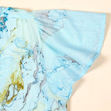 Seashore Breeze Flutter Sleeve Top - Aaria Tees Aaria Tees