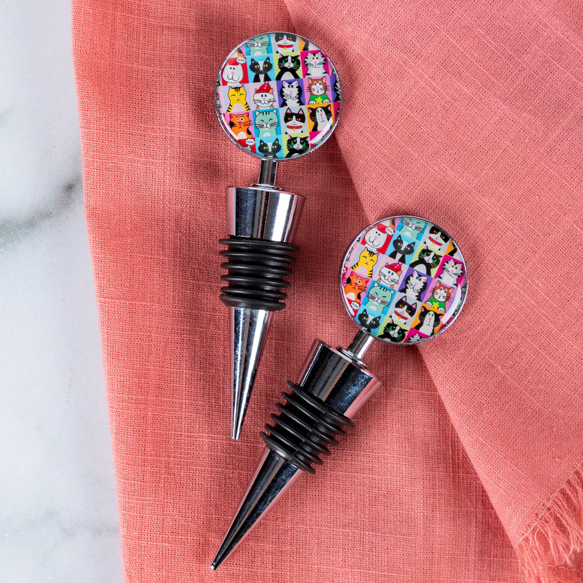 Pet Portrait Wine Stopper - Set of 2 - Aaria Tees Aaria Tees