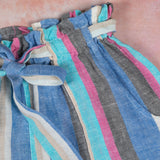 Faded Rainbow Linen Shorts - Aaria Tees Aaria Tees