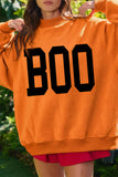 Carrot Spooky Ghost/ BOO Reversible Print Mock Neck Casual Pullover Sweatshirt Aaria Tees