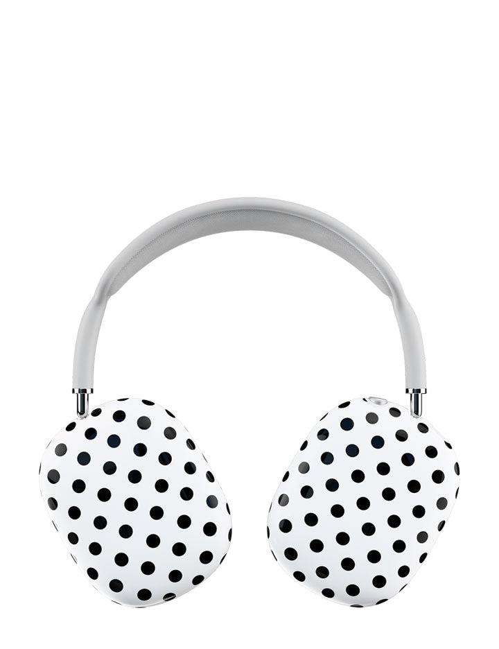 Polka Dot | White and Black Airpod Max Cover - Aaria Tees