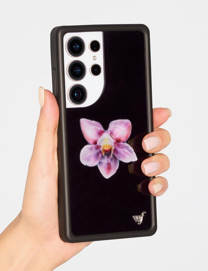 Orchid | Black Samsung Galaxy Case - Aaria Tees Aaria Tees