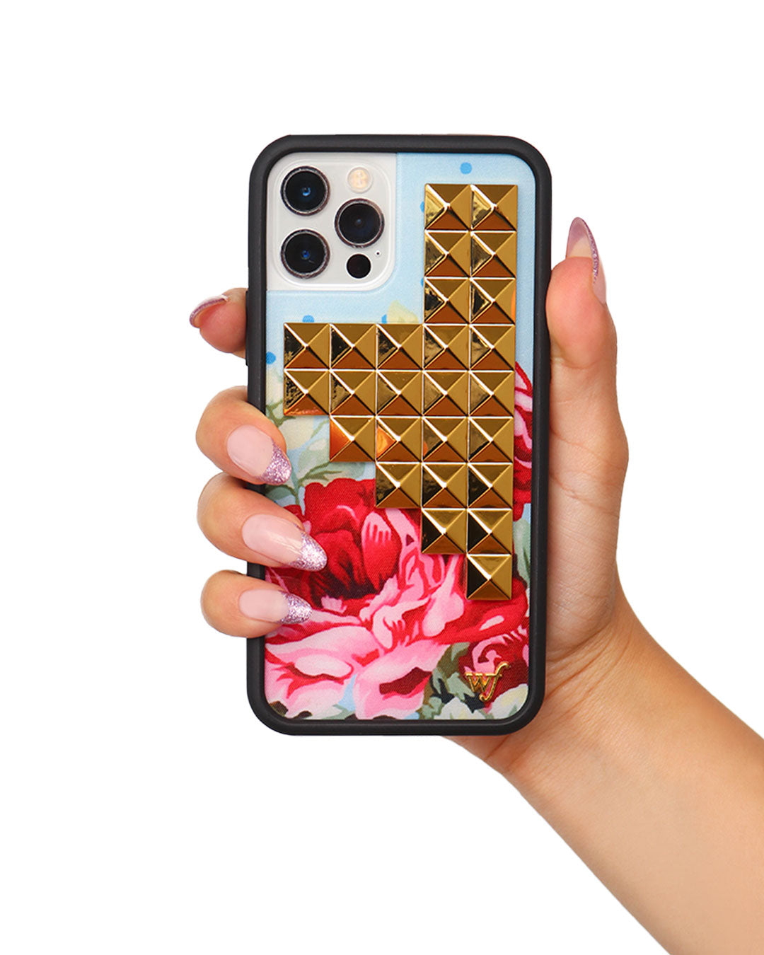 Blue Floral Stud iPhone Case - Aaria Tees Aaria Tees