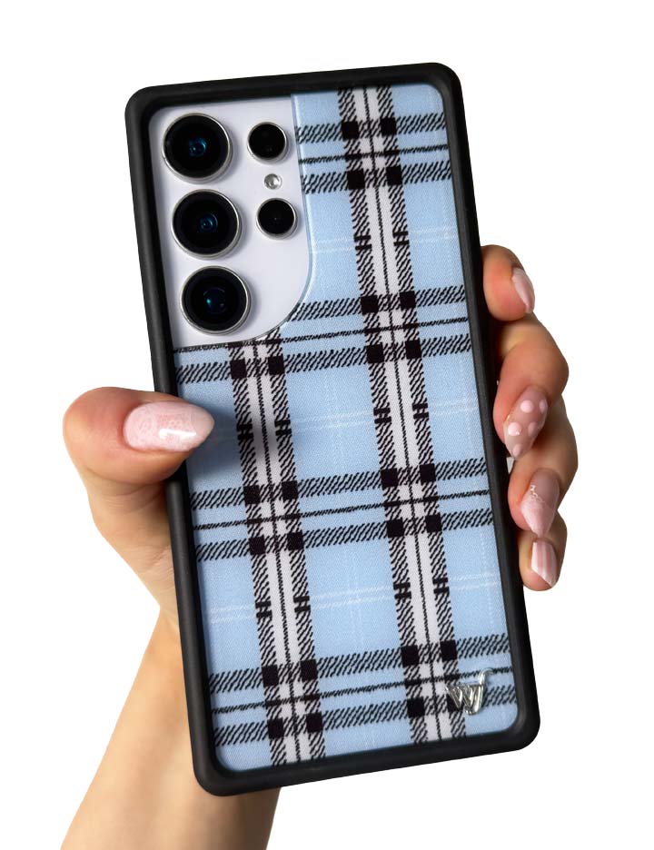 Plaid | Blue Samsung Galaxy Case - Aaria Tees Aaria Tees