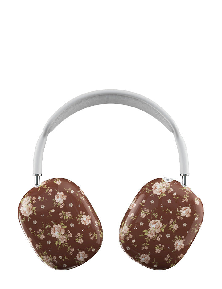 Brown Floral Airpod Max Case - Aaria Tees Aaria Tees