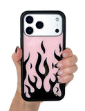 Flames | Pink & Black iPhone Case Aaria Tees