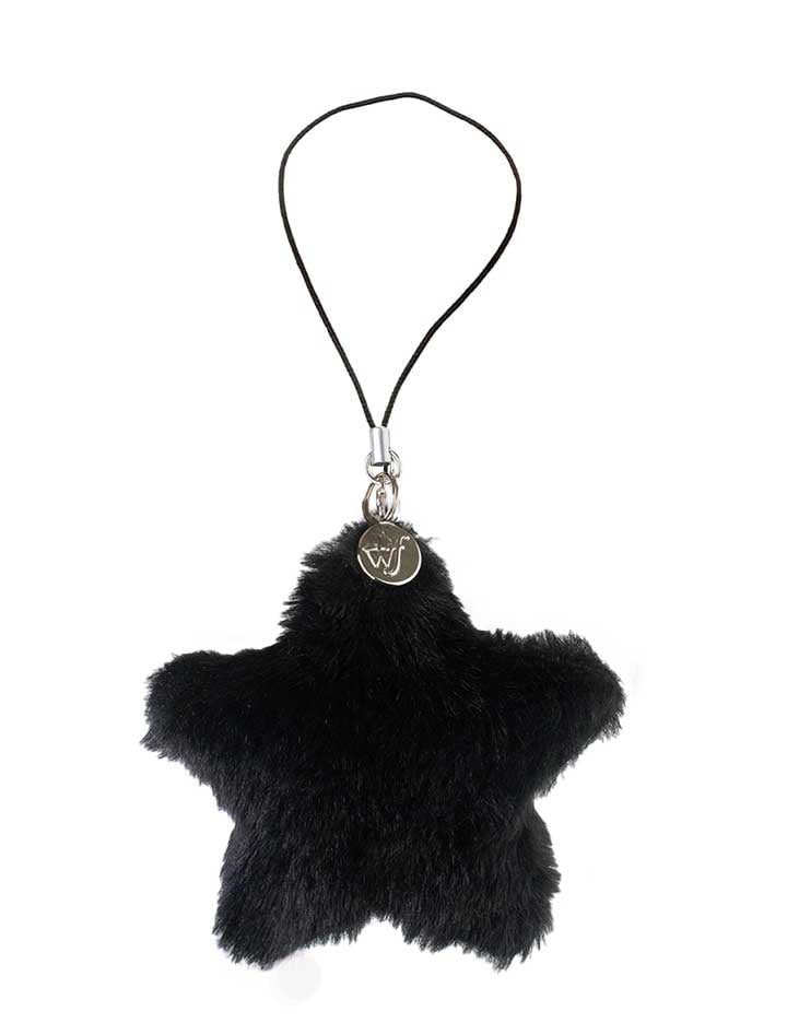 Fluffy Star Charm | Black - Aaria Tees Aaria Tees