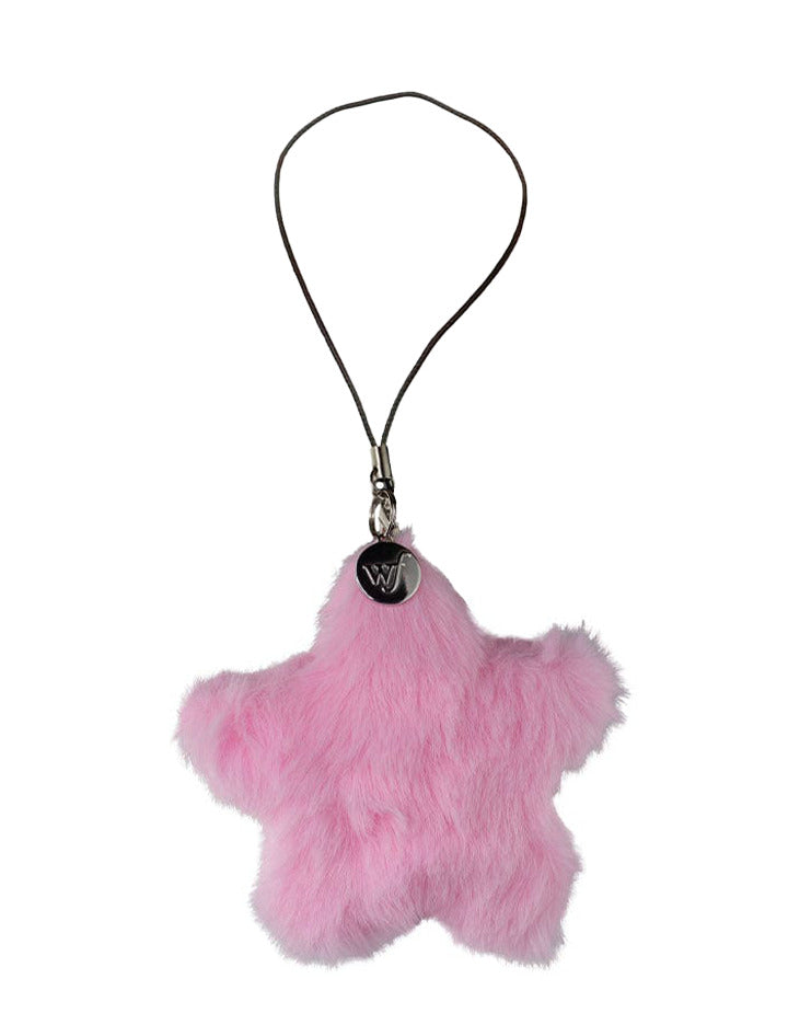 Fluffy Star Charm | Pink - Aaria Tees