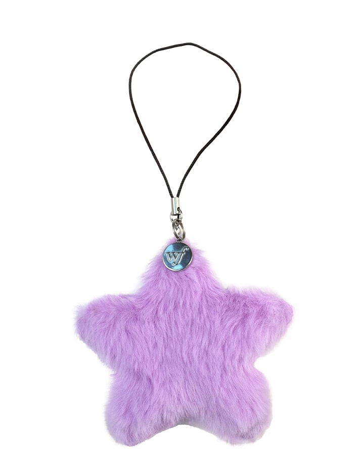 Fluffy Star Charm | Purple - Aaria Tees
