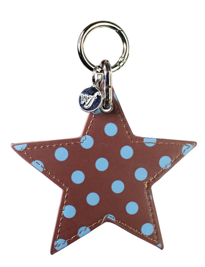 Polka Dot Star Charm | Brown and Blue - Aaria Tees Aaria Tees
