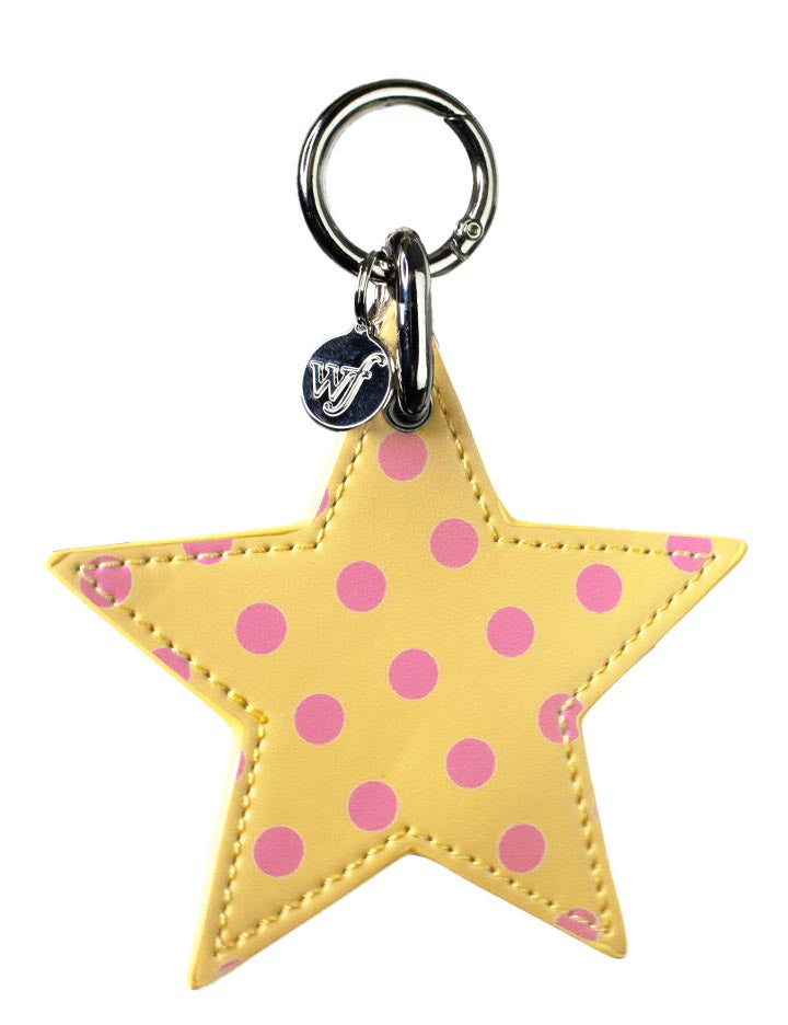 Polka Dot Star Charm | Yellow and Pink - Aaria Tees Aaria Tees