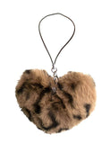 Fuzzy Heart w/ WF Charm | Leopard - Aaria Tees Aaria Tees