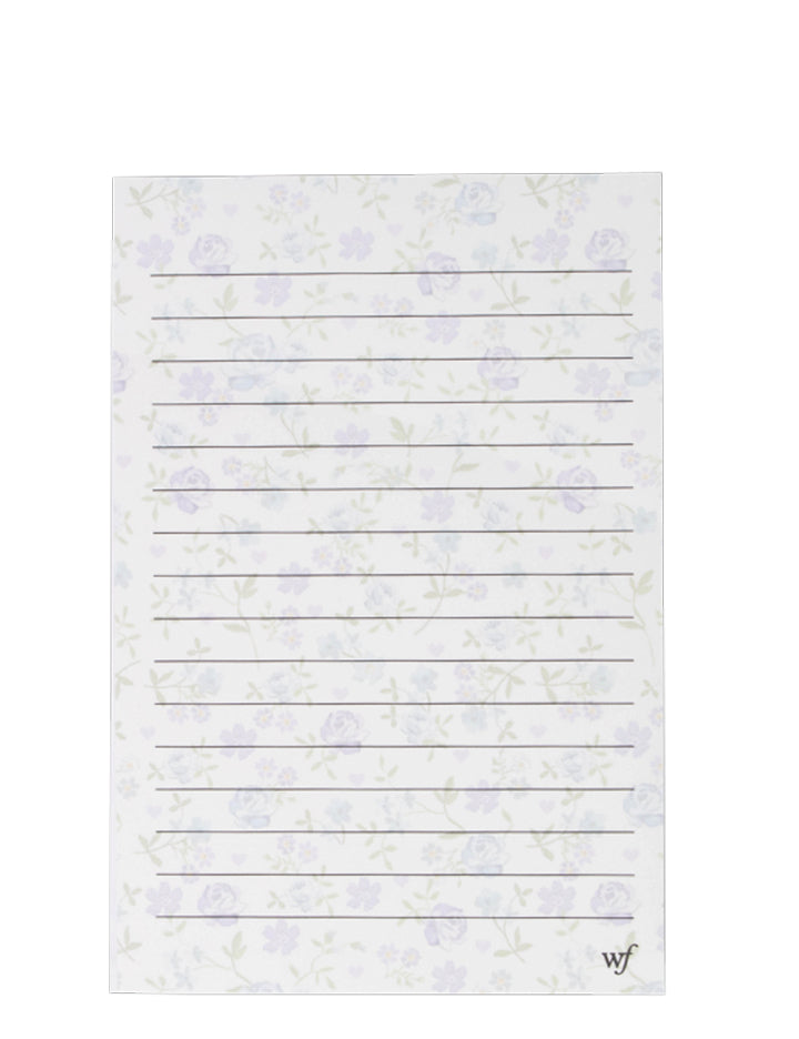 Lilac & Blue Floral Notepad - Aaria Tees Aaria Tees