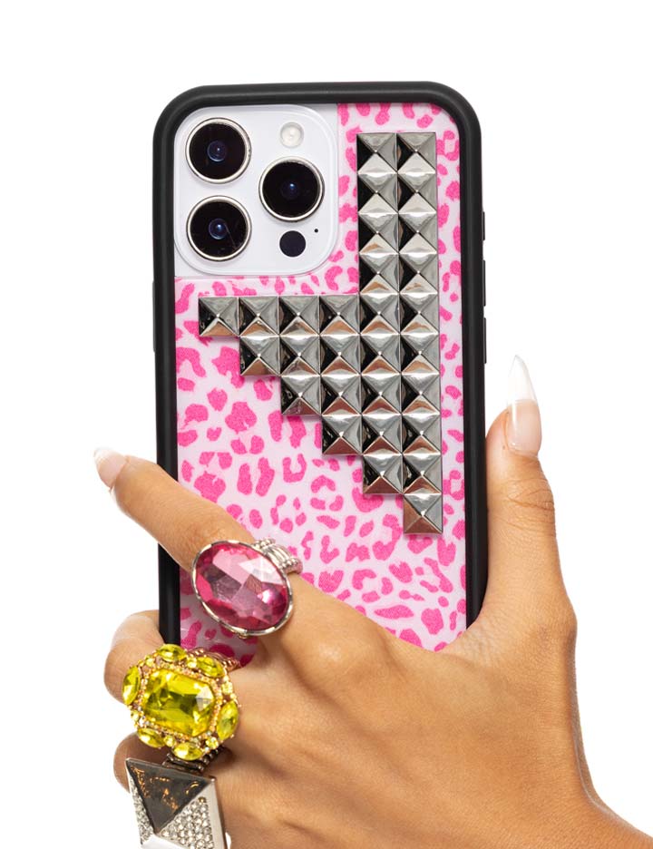 Pink Meow Stud iPhone Case - Aaria Tees Aaria Tees