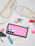 Polka Dot | Pink and White Samsung Galaxy Case - Aaria Tees Aaria Tees