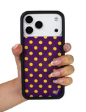 Polka Dot | Purple and Yellow iPhone Case Aaria Tees
