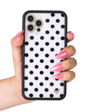 Polka Dot | White and Black iPhone Case Aaria Tees
