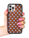 Polka Dot | Brown and Blue iPhone Case Aaria Tees