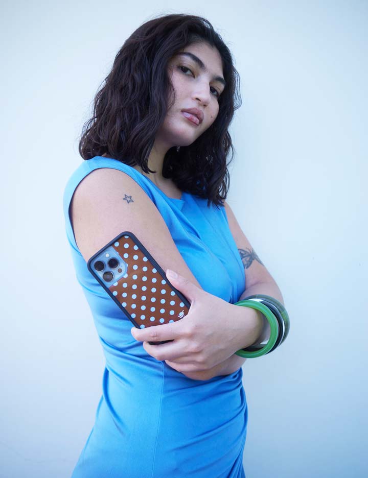 Polka Dot | Brown and Blue Samsung Galaxy Case - Aaria Tees Aaria Tees