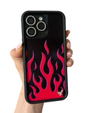 Flames | Black & Red iPhone Case Aaria Tees