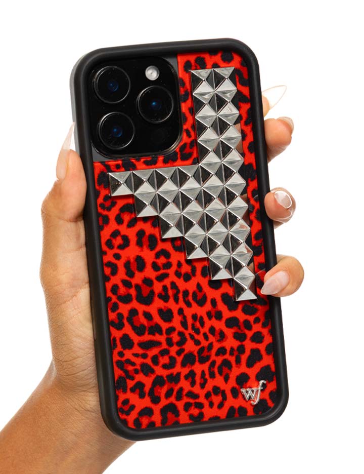 Red Meow Stud iPhone Case - Aaria Tees Aaria Tees