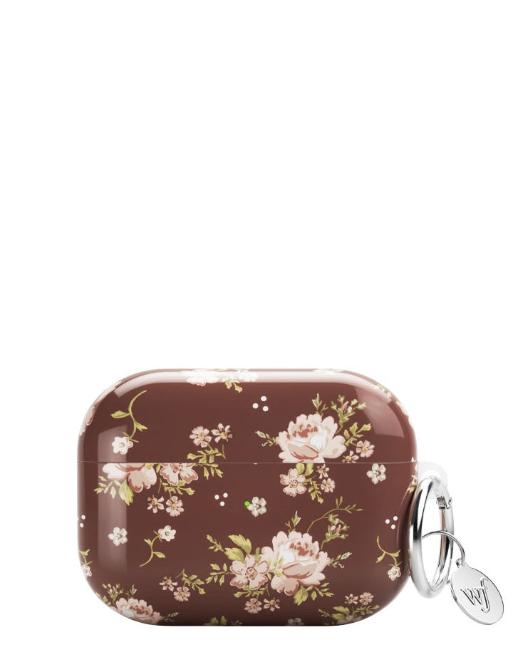 Brown Floral AirPods - Aaria Tees
