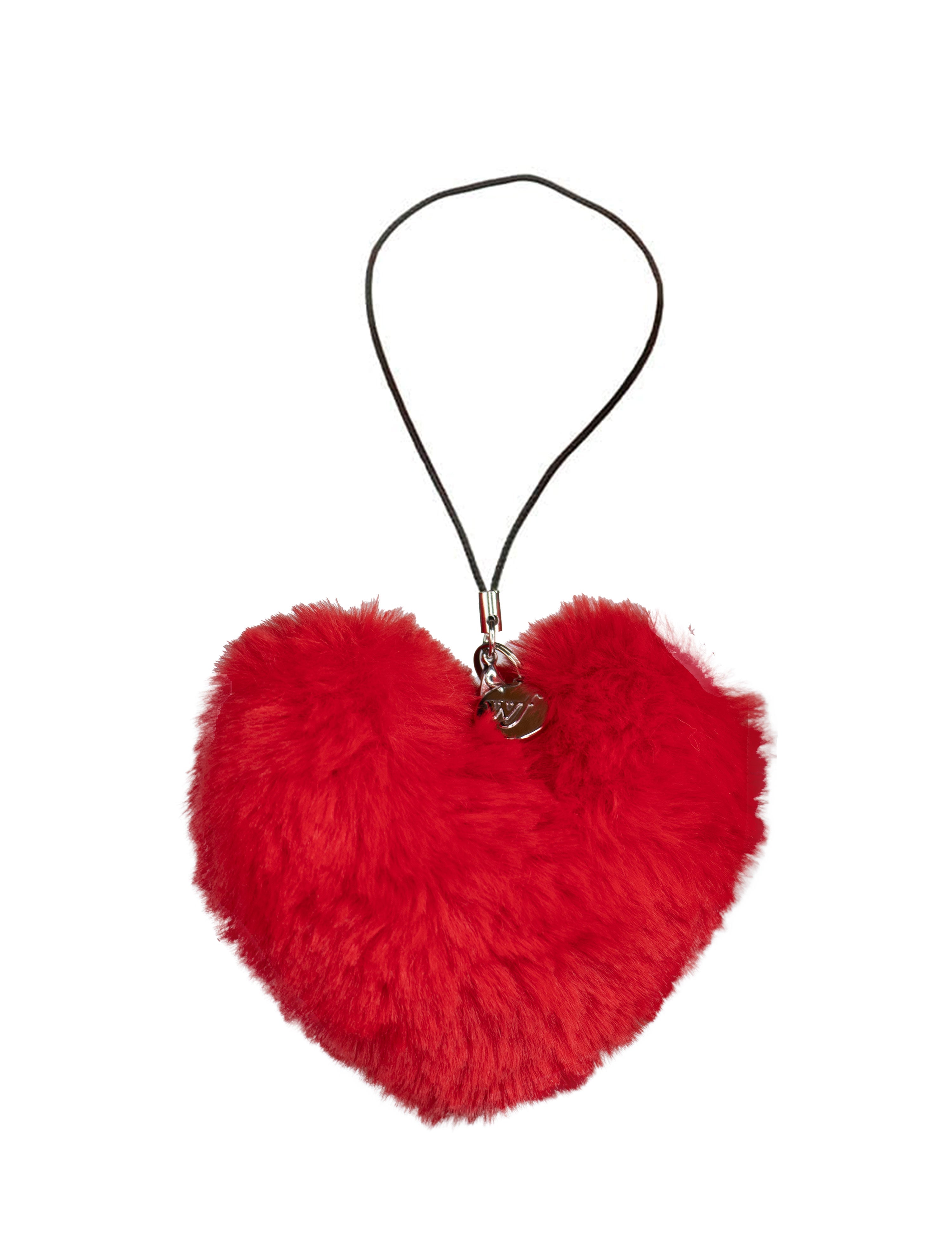 Fuzzy Heart w/ WF Charm | Red - Aaria Tees Aaria Tees