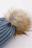 Slate knit pom pom beanie hat baby toddler adult - Aaria Tees Aaria Tees