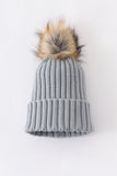 Sage knit pom pom beanie hat baby toddler adult - Aaria Tees Aaria Tees