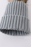 Sage knit pom pom beanie hat baby toddler adult - Aaria Tees Aaria Tees