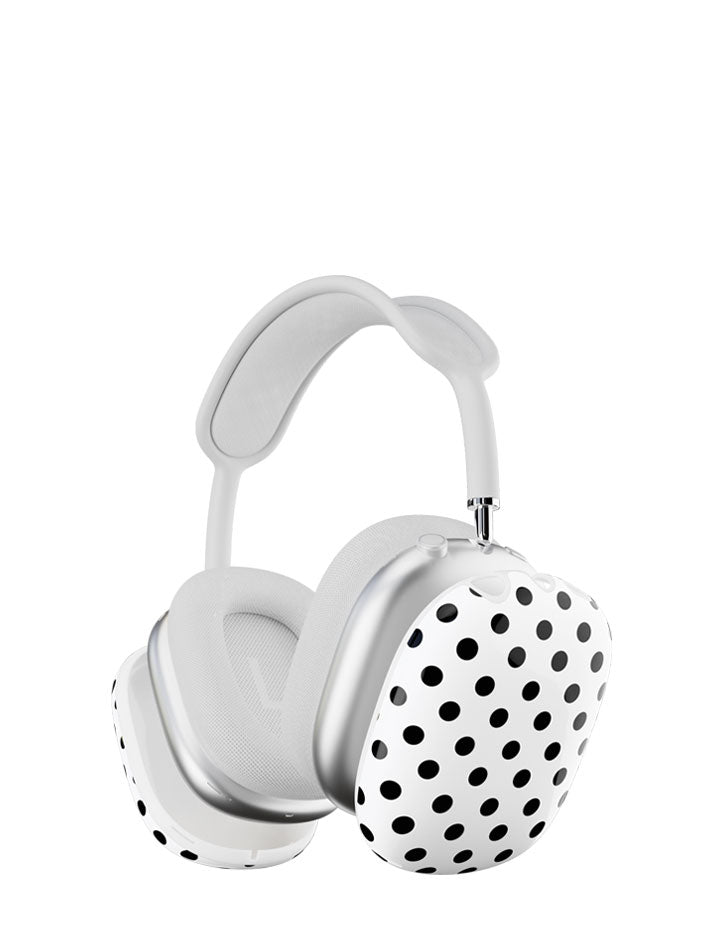Polka Dot | White and Black Airpod Max Cover - Aaria Tees Aaria Tees