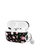 Black and Pink Floral AirPods - Aaria Tees Aaria Tees