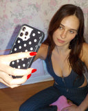 Polka Dot | Black and White iPhone Case Aaria Tees