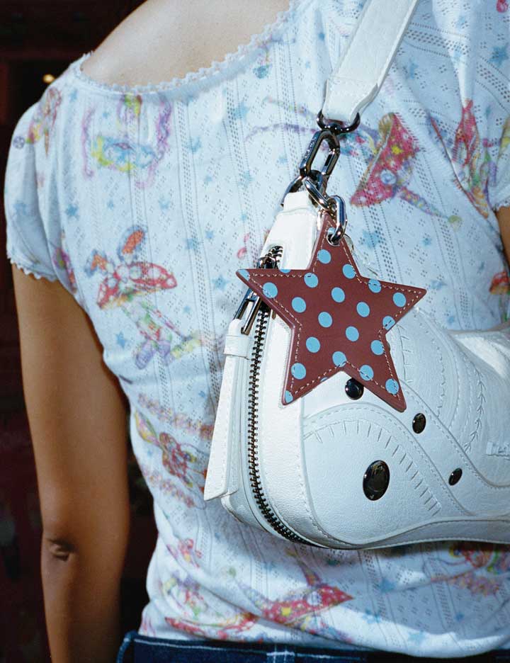Polka Dot Star Charm | Brown and Blue - Aaria Tees Aaria Tees