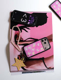 Polka Dot Star Charm | Yellow and Pink - Aaria Tees Aaria Tees