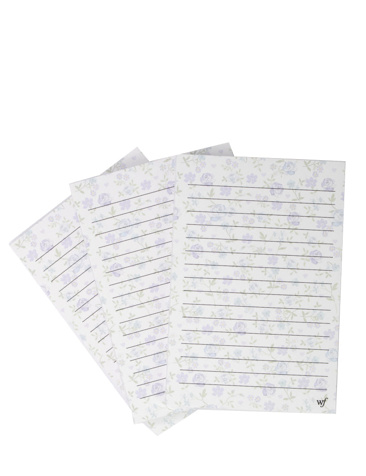 Lilac & Blue Floral Notepad - Aaria Tees Aaria Tees