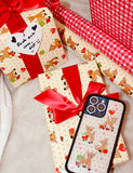 Oh Deer and Red Gingham Hearts Gift Wrap - 2 Pack - Aaria Tees Aaria Tees