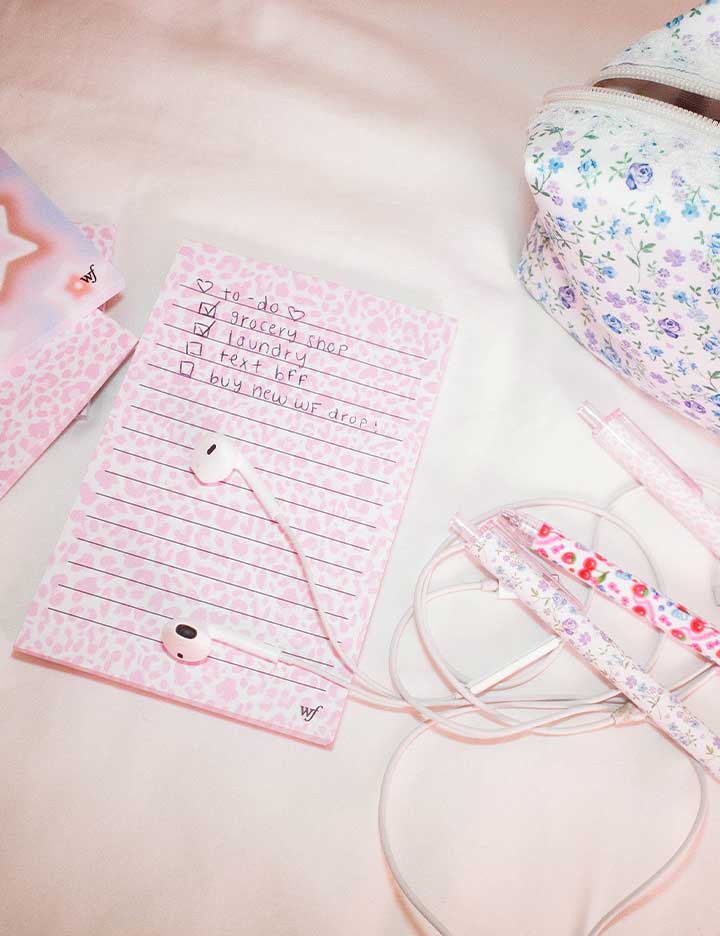 Pink Meow Notepad - Aaria Tees Aaria Tees