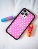 Polka Dot | Pink and White iPhone Case Aaria Tees