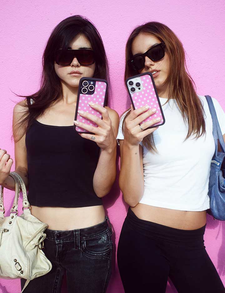 Polka Dot | Pink and White Samsung Galaxy Case - Aaria Tees Aaria Tees