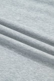 Light Grey Exposed Seam Mock Neck STATE Letter Graphic Loose Sweatshirt - Aaria Tees Aaria Tees