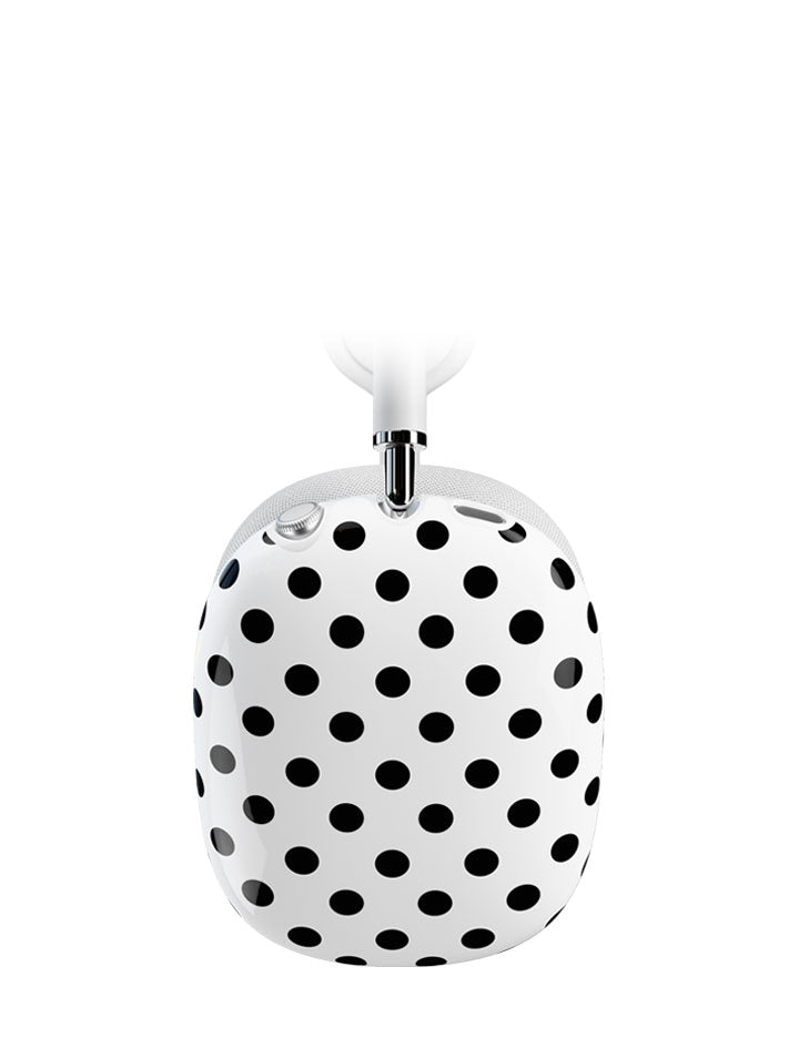 Polka Dot | White and Black Airpod Max Cover - Aaria Tees Aaria Tees