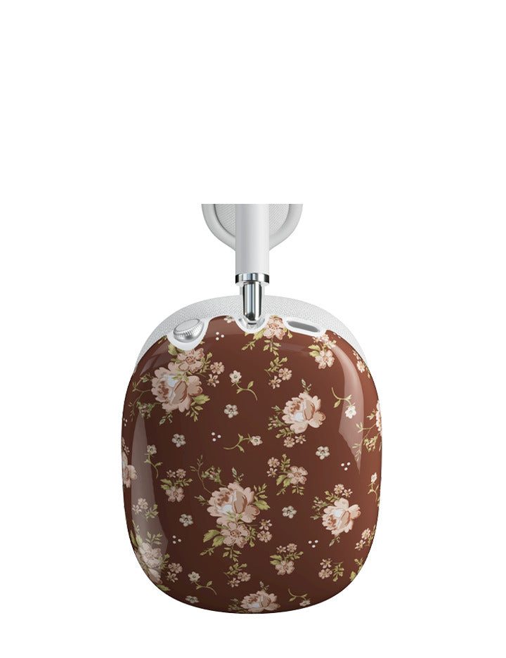 Brown Floral Airpod Max Case - Aaria Tees Aaria Tees