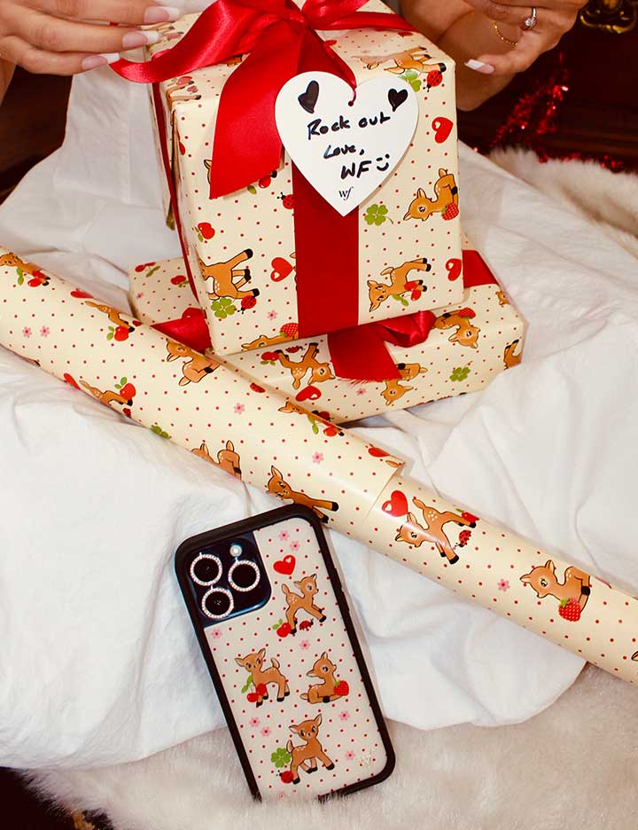 Oh Deer and Red Gingham Hearts Gift Wrap - 2 Pack - Aaria Tees Aaria Tees