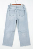 Beau Blue Patriotic Sequin Stars Patch Pocket Shift Jeans - Aaria Tees Aaria Tees