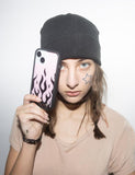Flames | Pink & Black iPhone Case Aaria Tees