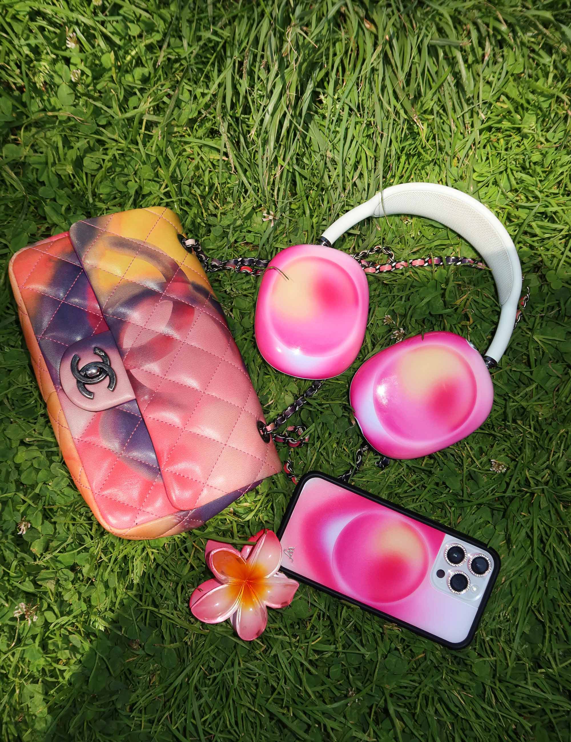 Hot Pink Aura Airpods Max Cover - Aaria Tees Aaria Tees