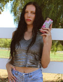 Pink Floral Stud iPhone Case - Aaria Tees Aaria Tees