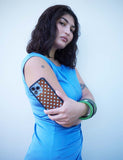 Polka Dot | Brown and Blue iPhone Case Aaria Tees